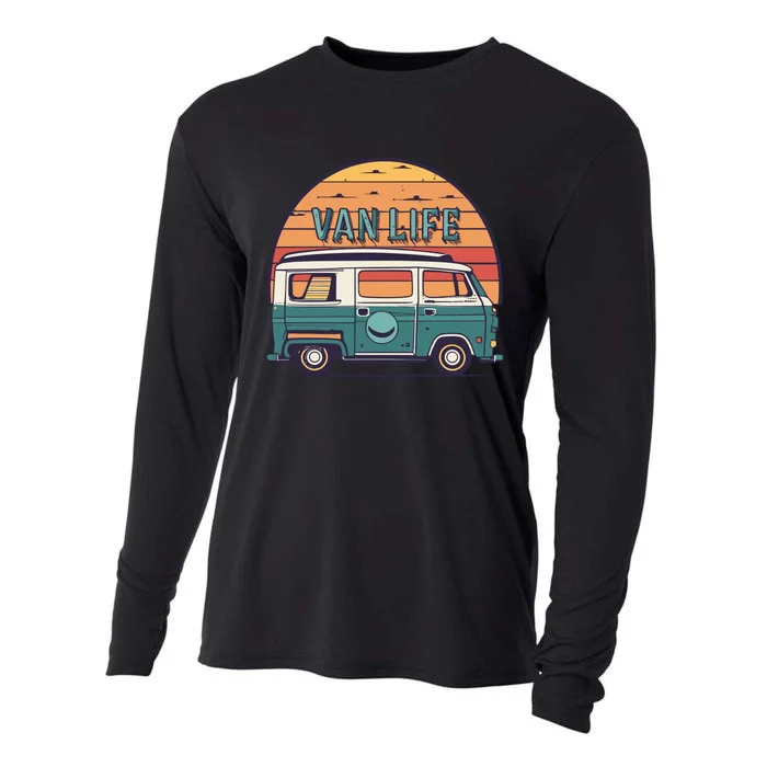 Vintage Retro Van Life Camper Van Life Meaningful Gift Cooling Performance Long Sleeve Crew