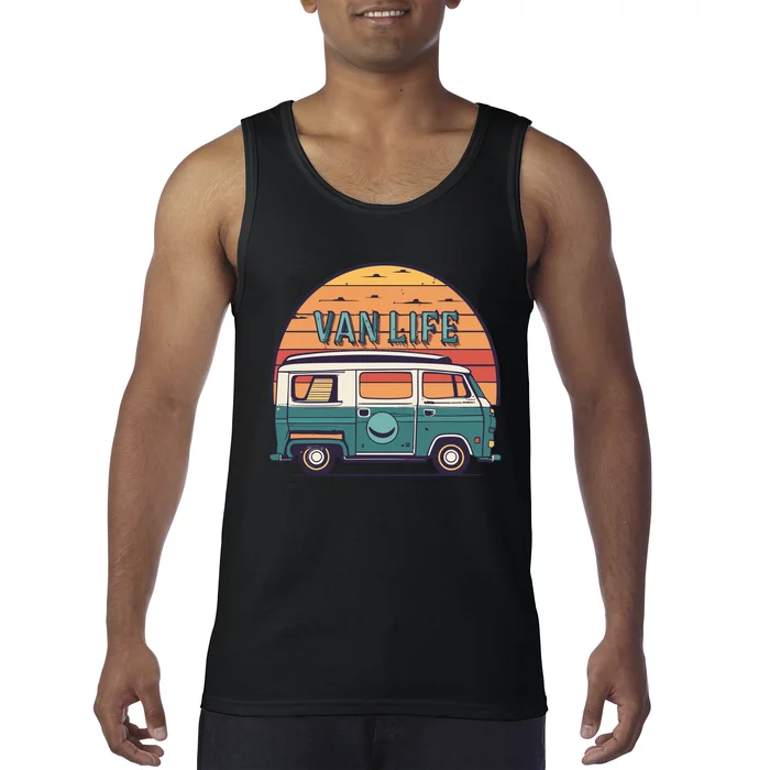 Vintage Retro Van Life Camper Van Life Meaningful Gift Tank Top