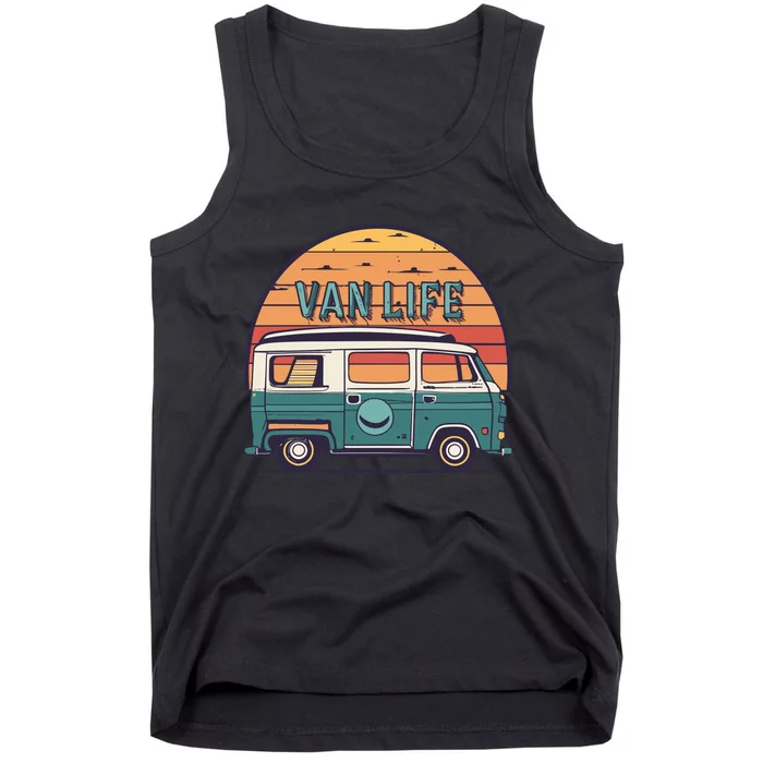 Vintage Retro Van Life Camper Van Life Meaningful Gift Tank Top