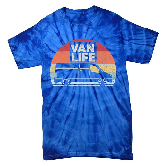 Vintage Retro Vanlife Camper Van Life Meaningful Gift Tie-Dye T-Shirt