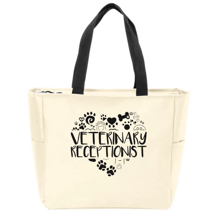 Veterinary Receptionist Veterinarian Vet Tech Assistant Zip Tote Bag