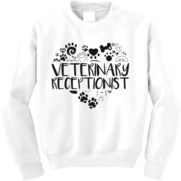 Veterinary Receptionist Veterinarian Vet Tech Assistant Kids Sweatshirt