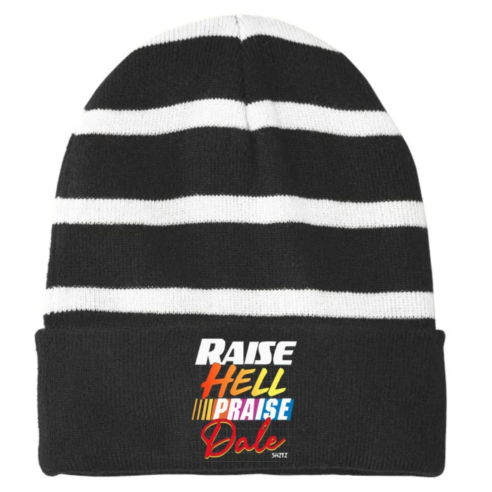 Vintage Racing Striped Beanie with Solid Band