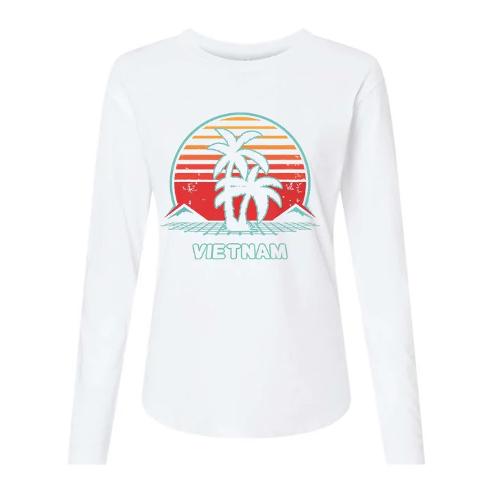 Vietnam Retro Vintage 80s Style Womens Cotton Relaxed Long Sleeve T-Shirt