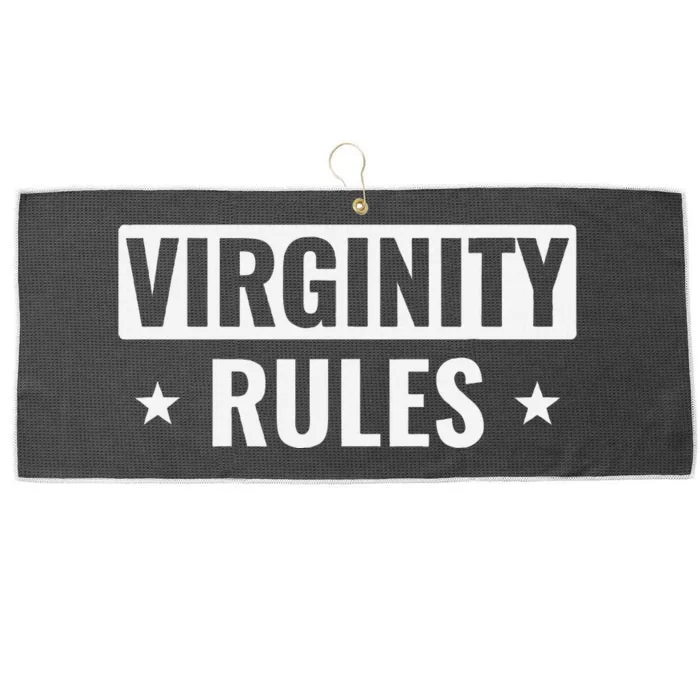 Virginity Rules Virgin Large Microfiber Waffle Golf Towel