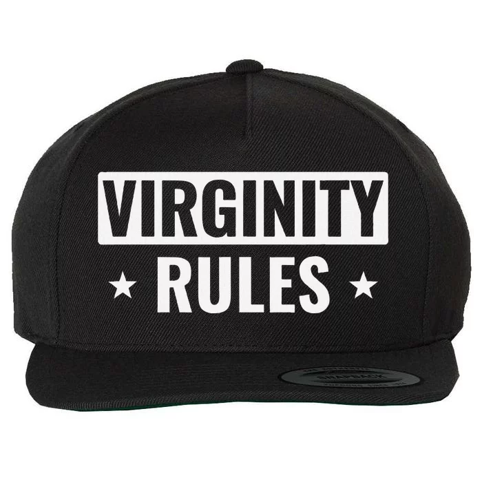 Virginity Rules Virgin Wool Snapback Cap