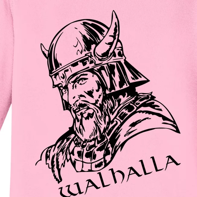 Viking Round Viking Valhalla Walhalla Baby Long Sleeve Bodysuit