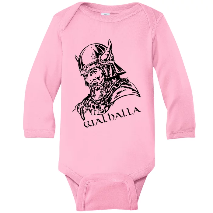 Viking Round Viking Valhalla Walhalla Baby Long Sleeve Bodysuit