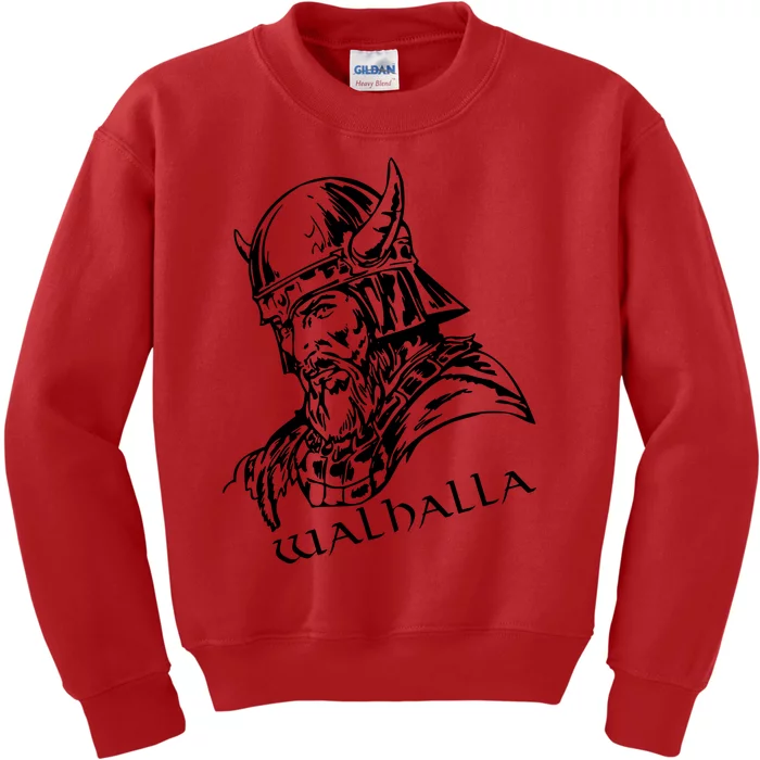 Viking Round Viking Valhalla Walhalla Kids Sweatshirt