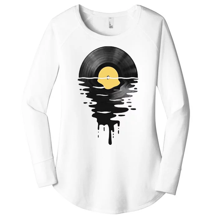 Vinyl Record Vinyl Cool Sunset Music Lover Women's Perfect Tri Tunic Long Sleeve Shirt