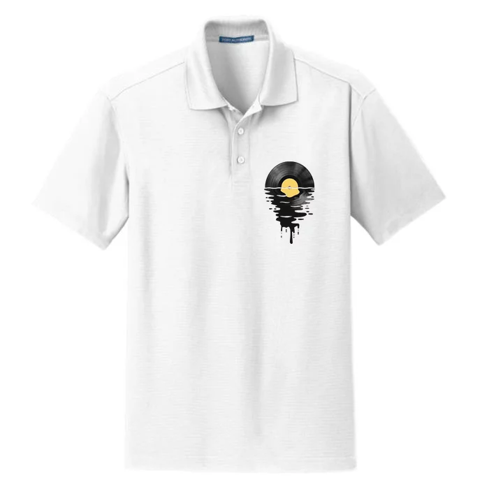 Vinyl Record Vinyl Cool Sunset Music Lover Dry Zone Grid Performance Polo