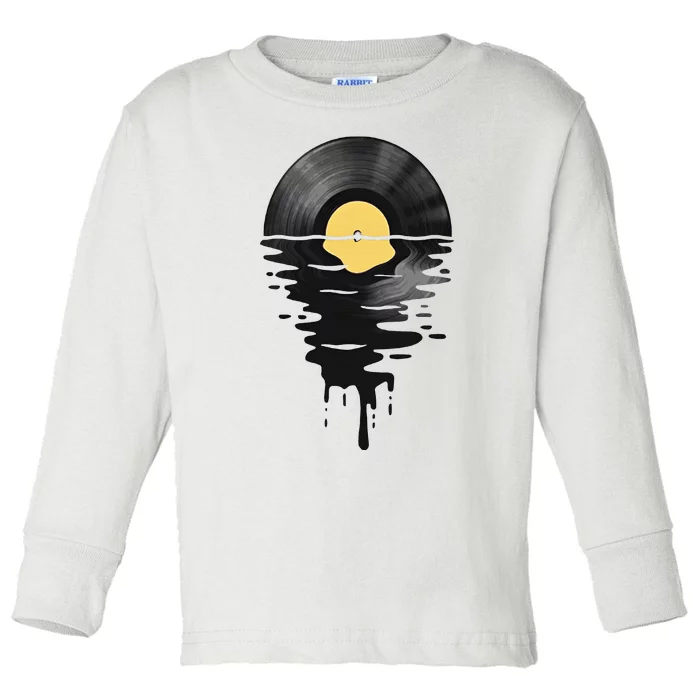 Vinyl Record Vinyl Cool Sunset Music Lover Toddler Long Sleeve Shirt