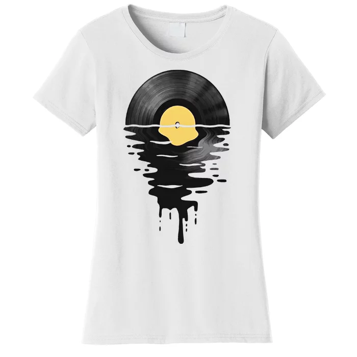 Vinyl Record Vinyl Cool Sunset Music Lover Women's T-Shirt