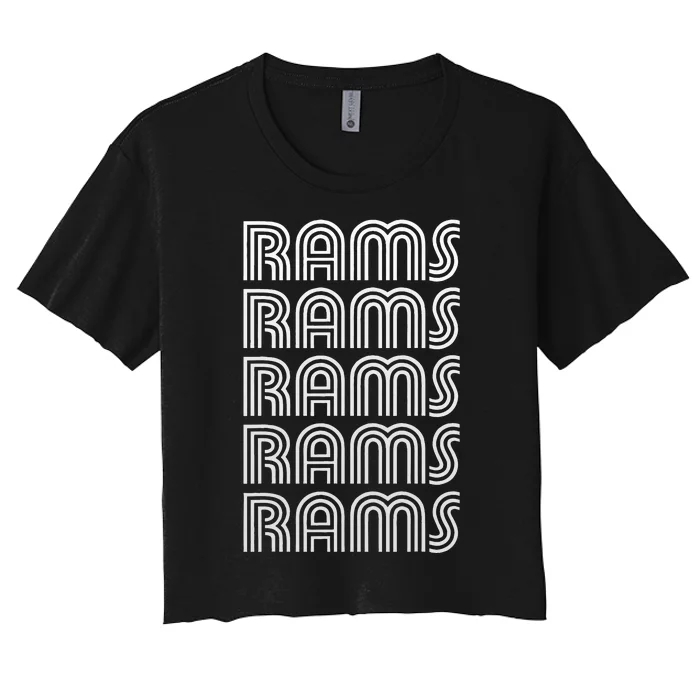 Vintage Rams Women's Crop Top Tee