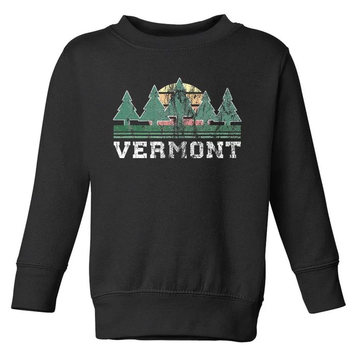 Vermont Retro Vintage Toddler Sweatshirt