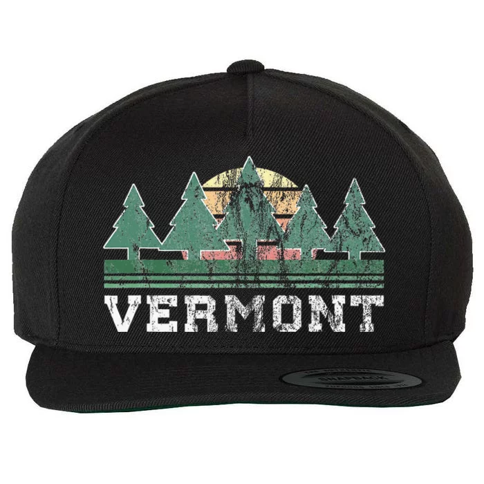 Vermont Retro Vintage Wool Snapback Cap