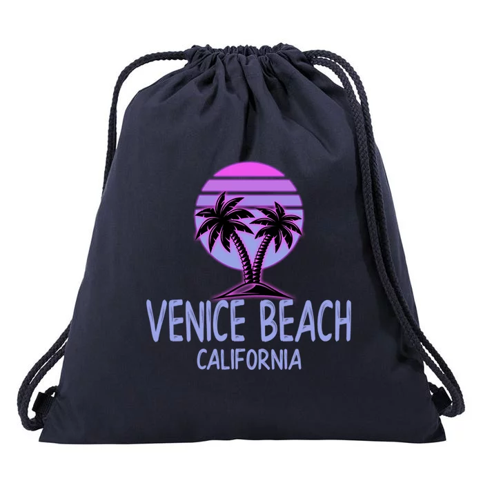 Vintage Retro Venice Beach California Gift Drawstring Bag