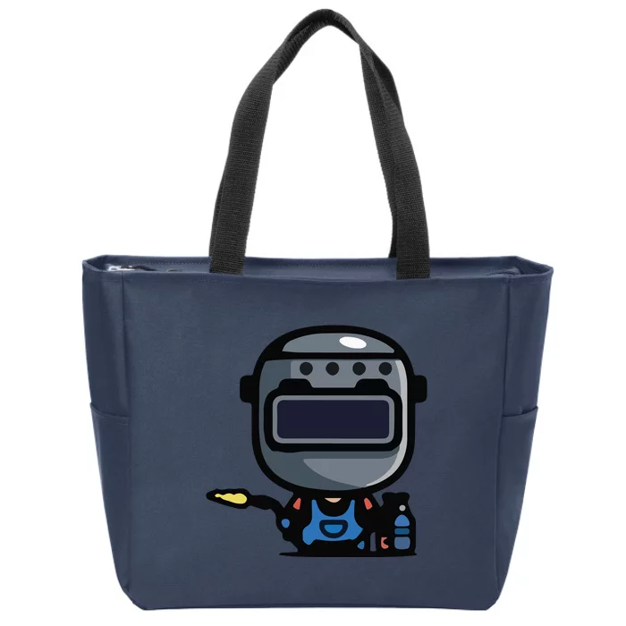 Vintage Robot Zip Tote Bag