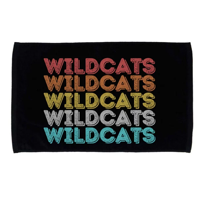 Vintage Retro Wildcats Funny Gift Microfiber Hand Towel