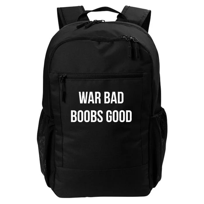 Vintage Retro War Bad Boobs Good Funny Saying Quote Daily Commute Backpack