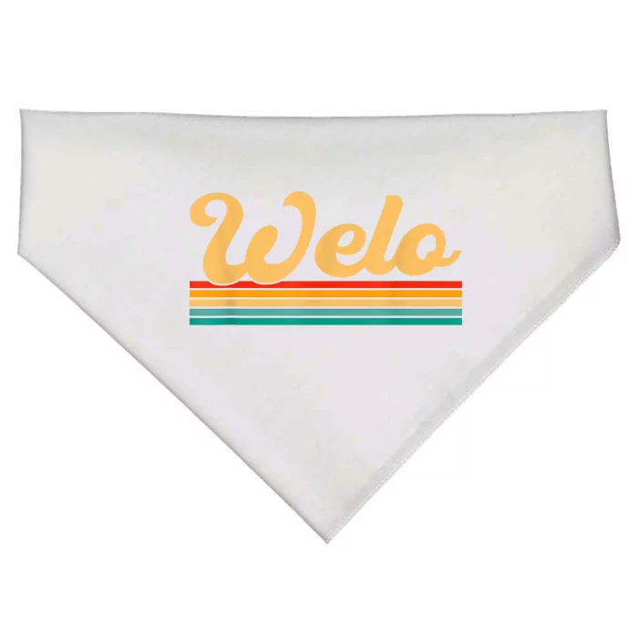 Vintage Retro Welo Dad Grandpa Gifts USA-Made Doggie Bandana