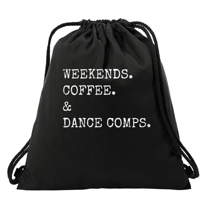 Vintage Retro Weekends Coffee And Dance Comps Drawstring Bag