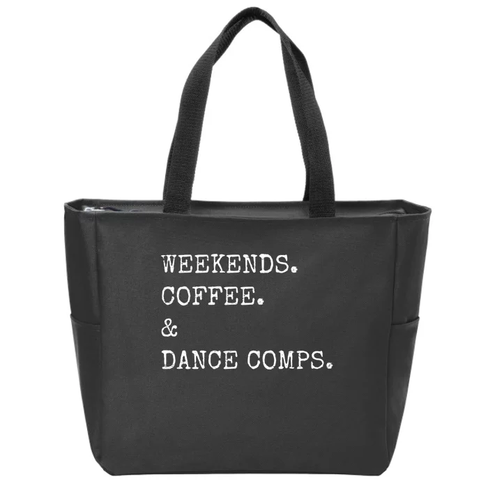 Vintage Retro Weekends Coffee And Dance Comps Zip Tote Bag