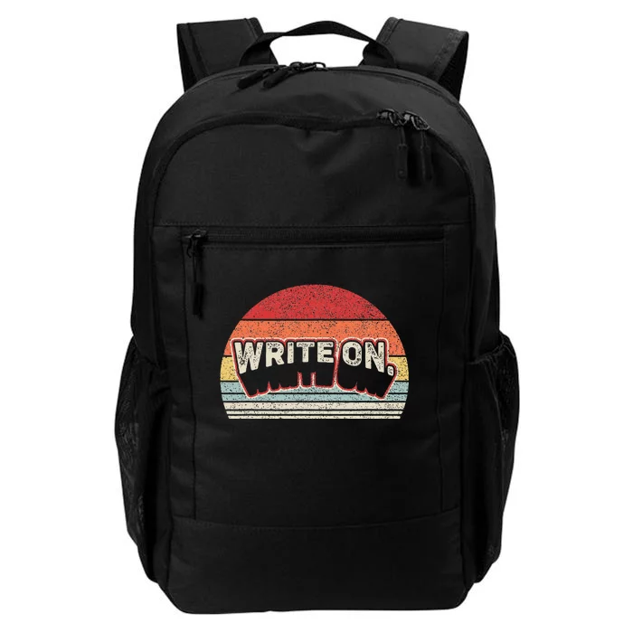 Vintage Retro Write On. Funny Writing Gifts For Writer Daily Commute Backpack