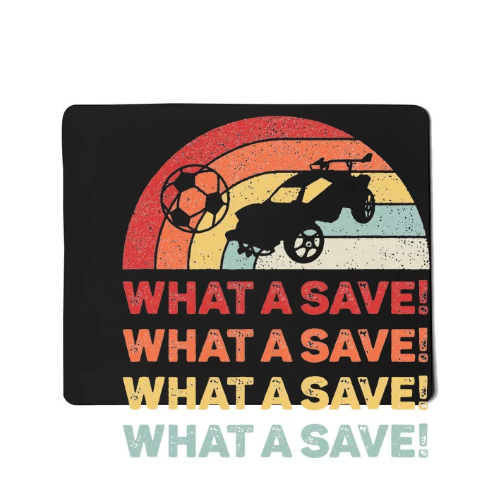 Vintage Retro What A Save Rocket Soccer Car League Mousepad