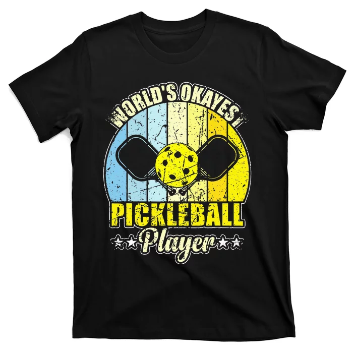 Vintage Retro World's Okayest Pickleball Player T-Shirt