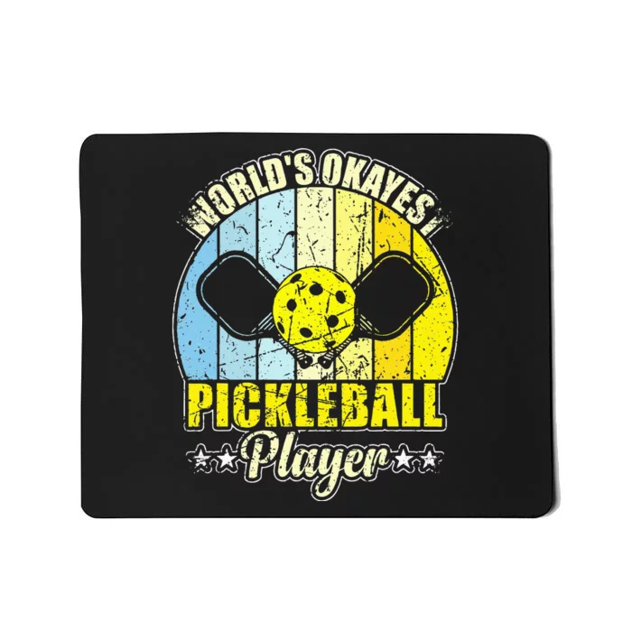 Vintage Retro World's Okayest Pickleball Player Mousepad