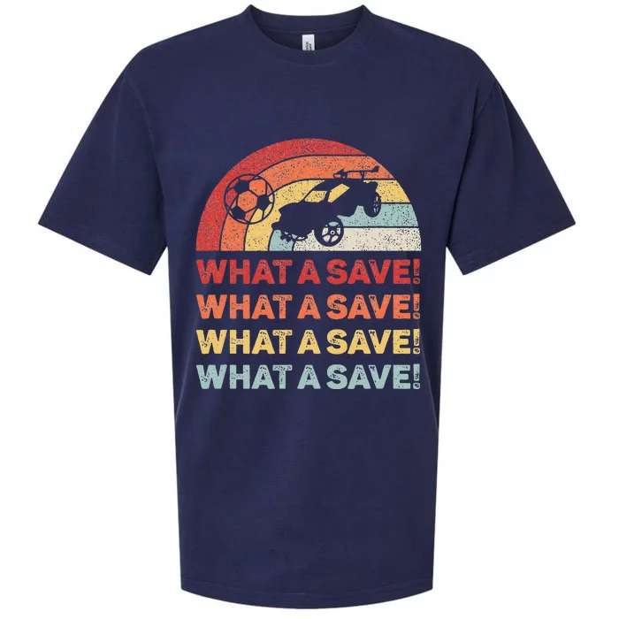 Vintage Retro What A Save Rocket Soccer Car League Sueded Cloud Jersey T-Shirt