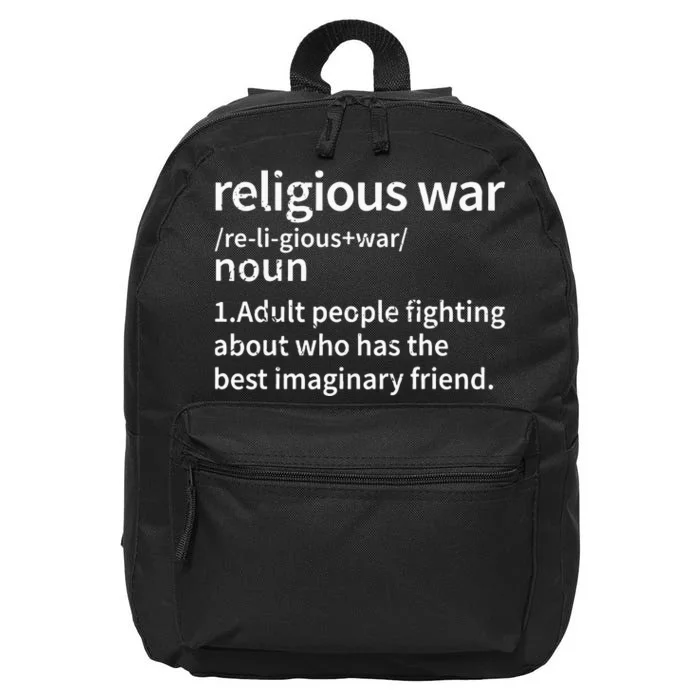 Vintage Religious War Definition Anti Religious Activist 16 in Basic Backpack