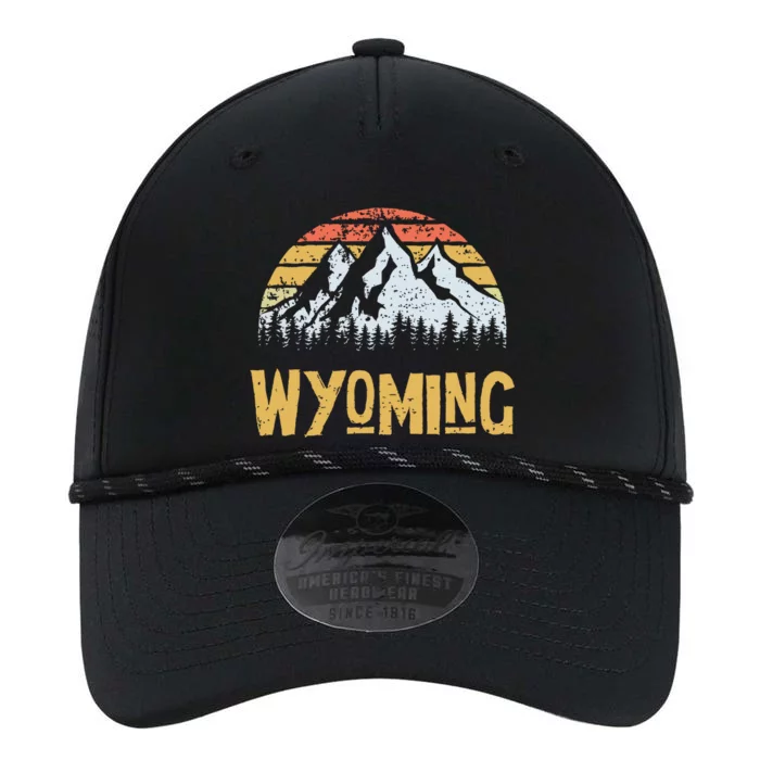 Vintage Retro Wy Wyoming Us Mountain State Performance The Dyno Cap