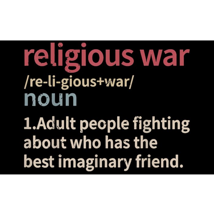 Vintage Religious War Definition Anti Religious Activist Bumper Sticker