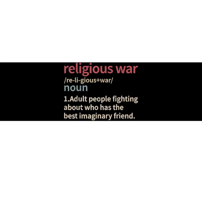 Vintage Religious War Definition Anti Religious Activist Bumper Sticker