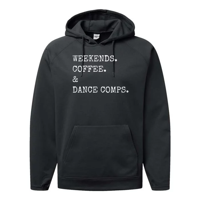 Vintage Retro Weekends Coffee And Dance Comps Performance Fleece Hoodie