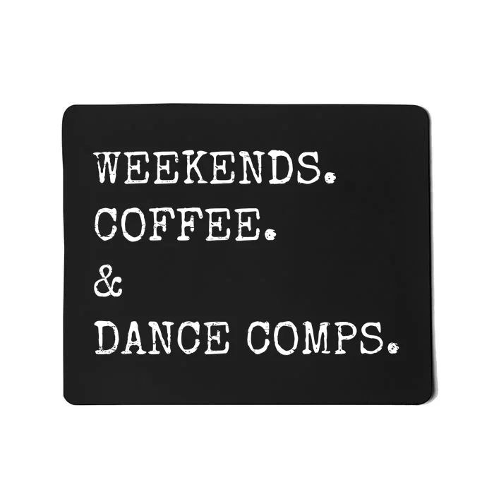 Vintage Retro Weekends Coffee And Dance Comps Mousepad