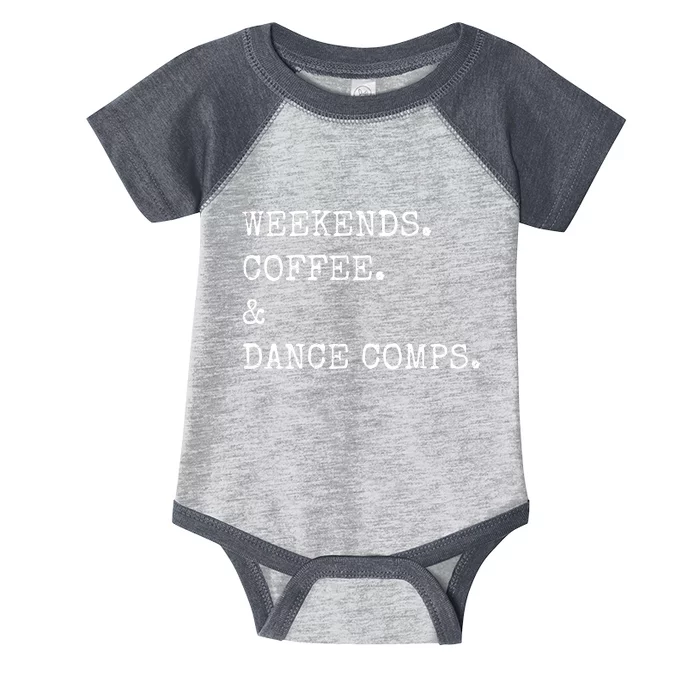 Vintage Retro Weekends Coffee And Dance Comps Infant Baby Jersey Bodysuit