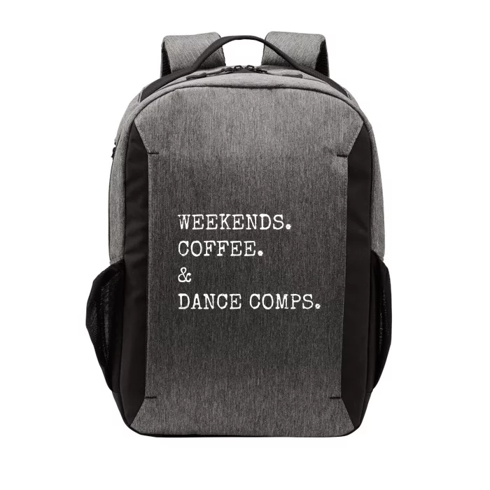 Vintage Retro Weekends Coffee And Dance Comps Vector Backpack