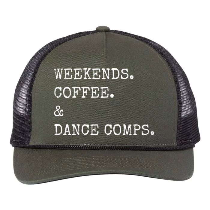 Vintage Retro Weekends Coffee And Dance Comps Retro Rope Trucker Hat Cap