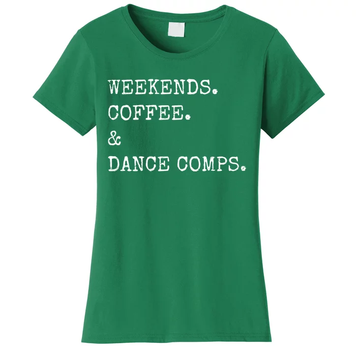 Vintage Retro Weekends Coffee And Dance Comps Women's T-Shirt