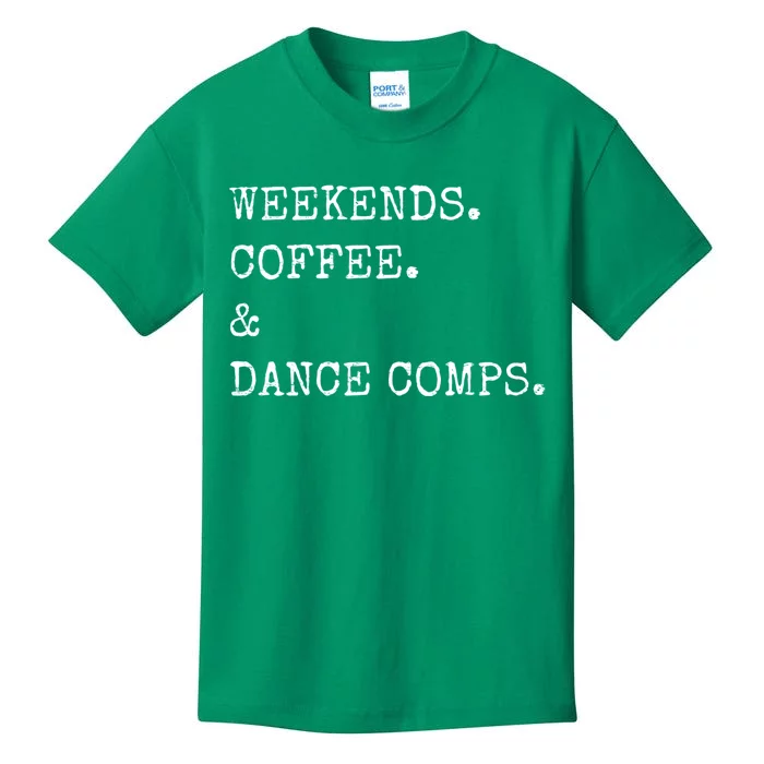 Vintage Retro Weekends Coffee And Dance Comps Kids T-Shirt