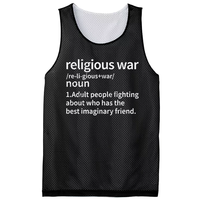 Vintage Religious War Definition Anti.Religious Activist Mesh Reversible Basketball Jersey Tank