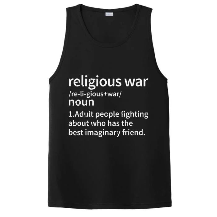 Vintage Religious War Definition Anti.Religious Activist Performance Tank