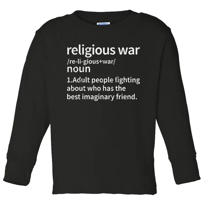 Vintage Religious War Definition Anti.Religious Activist Toddler Long Sleeve Shirt