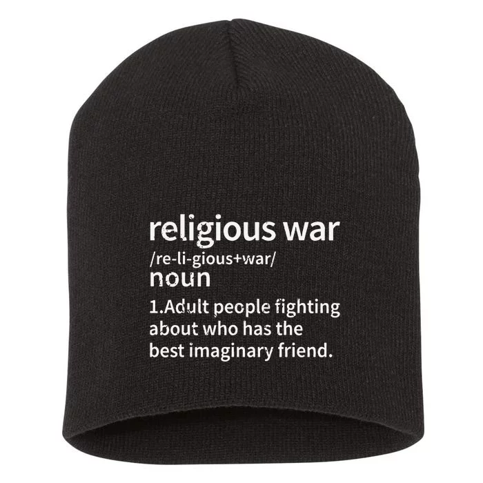 Vintage Religious War Definition Anti.Religious Activist Short Acrylic Beanie