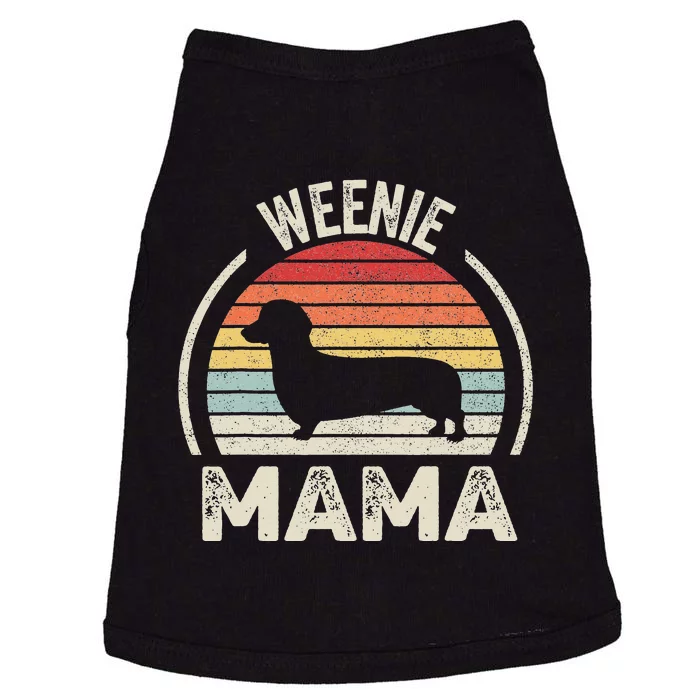 Vintage Retro Weenie Mama Funny Dachshund Lover Doggie Tank