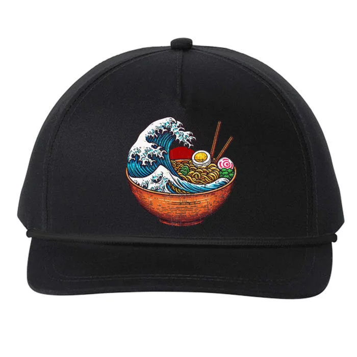 Vintage Ramen Wave Japanese Snapback Five-Panel Rope Hat