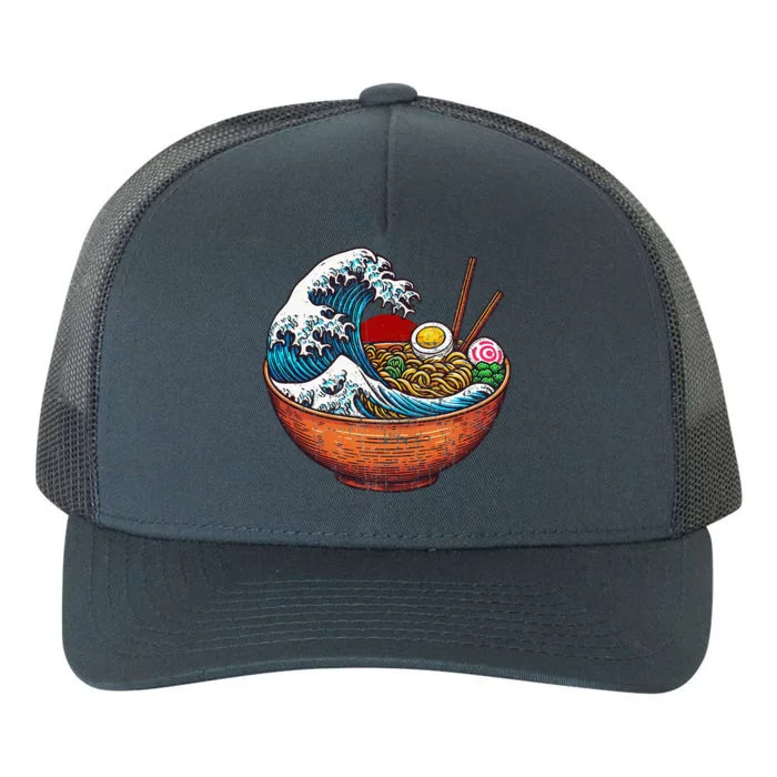 Vintage Ramen Wave Japanese Yupoong Adult 5-Panel Trucker Hat